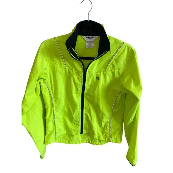 Pearl Izumi W’s Small High Visibility Jacket Full Zip Neon Yellow Reflective - Picture 2 of 10
